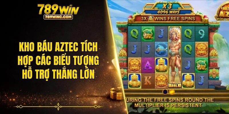 Kho báu Aztec tích hợp các biểu tượng hỗ trợ thắng lớn